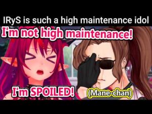 【IRyS】Mane-chanへの甘えを告白、「自分は手がかからない」と主張するもファン否定