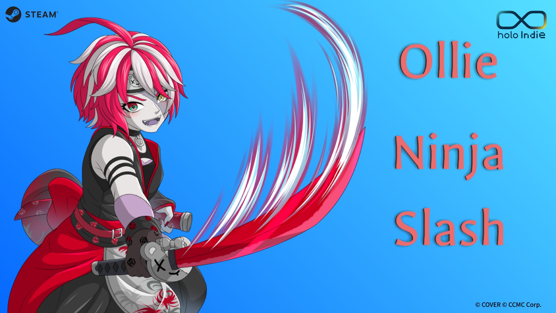「holo Indie」新作『Ollie Ninja Slash』Steamにて販売開始!の告知画像