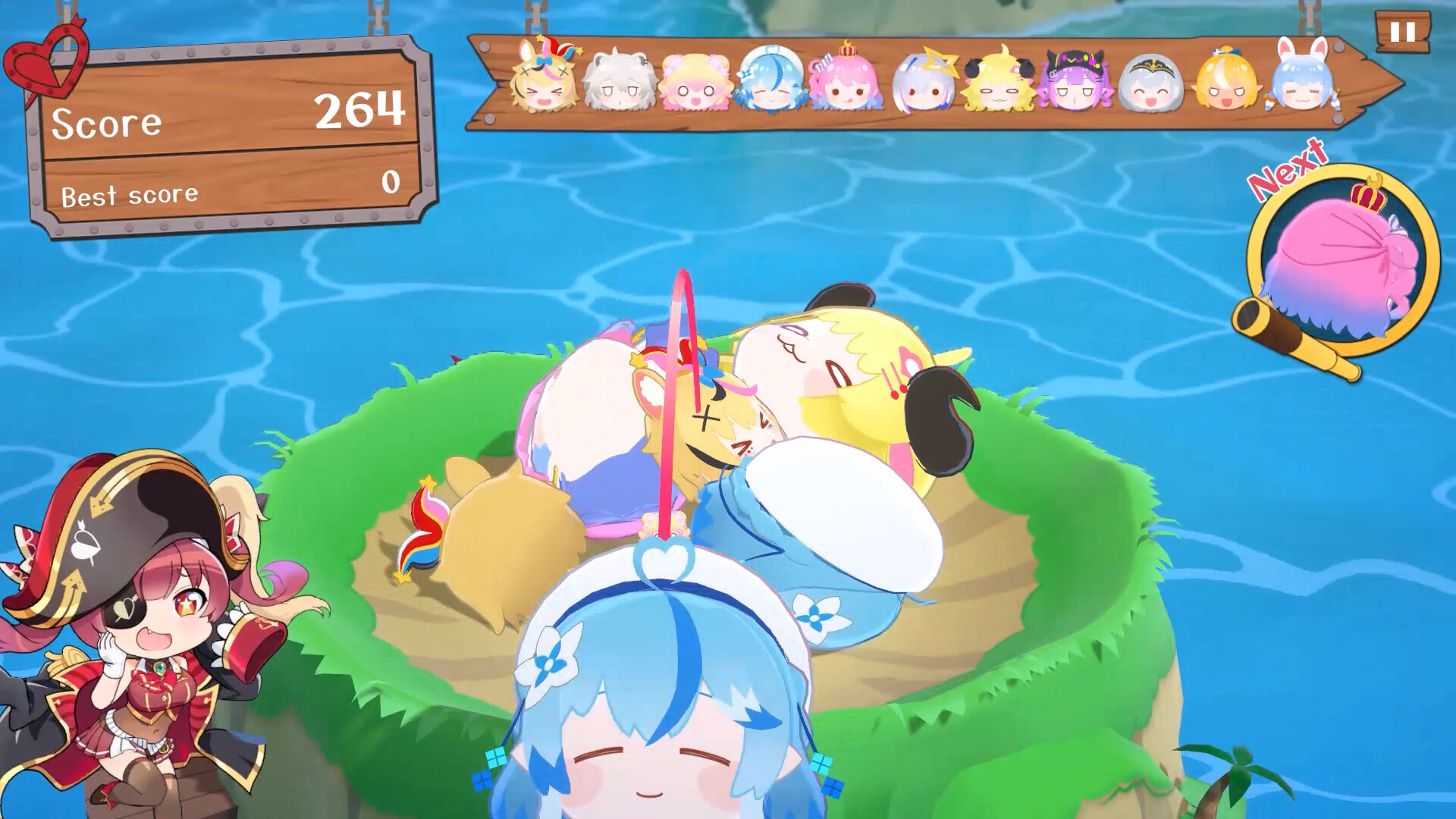 ホロライブお宝マウンテンのゲーム画面1