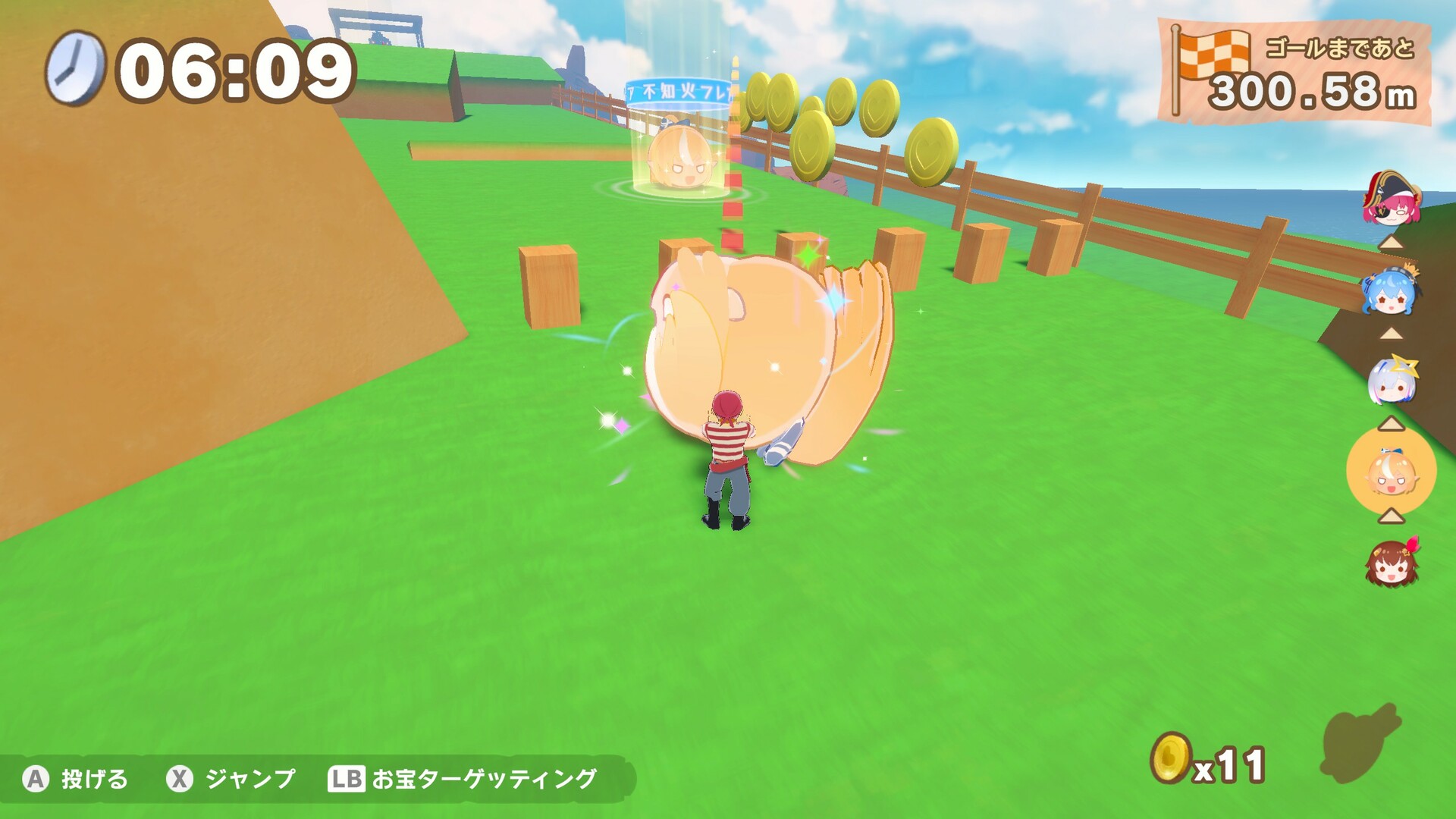 ホロライブごろごろマウンテンのゲーム画面1