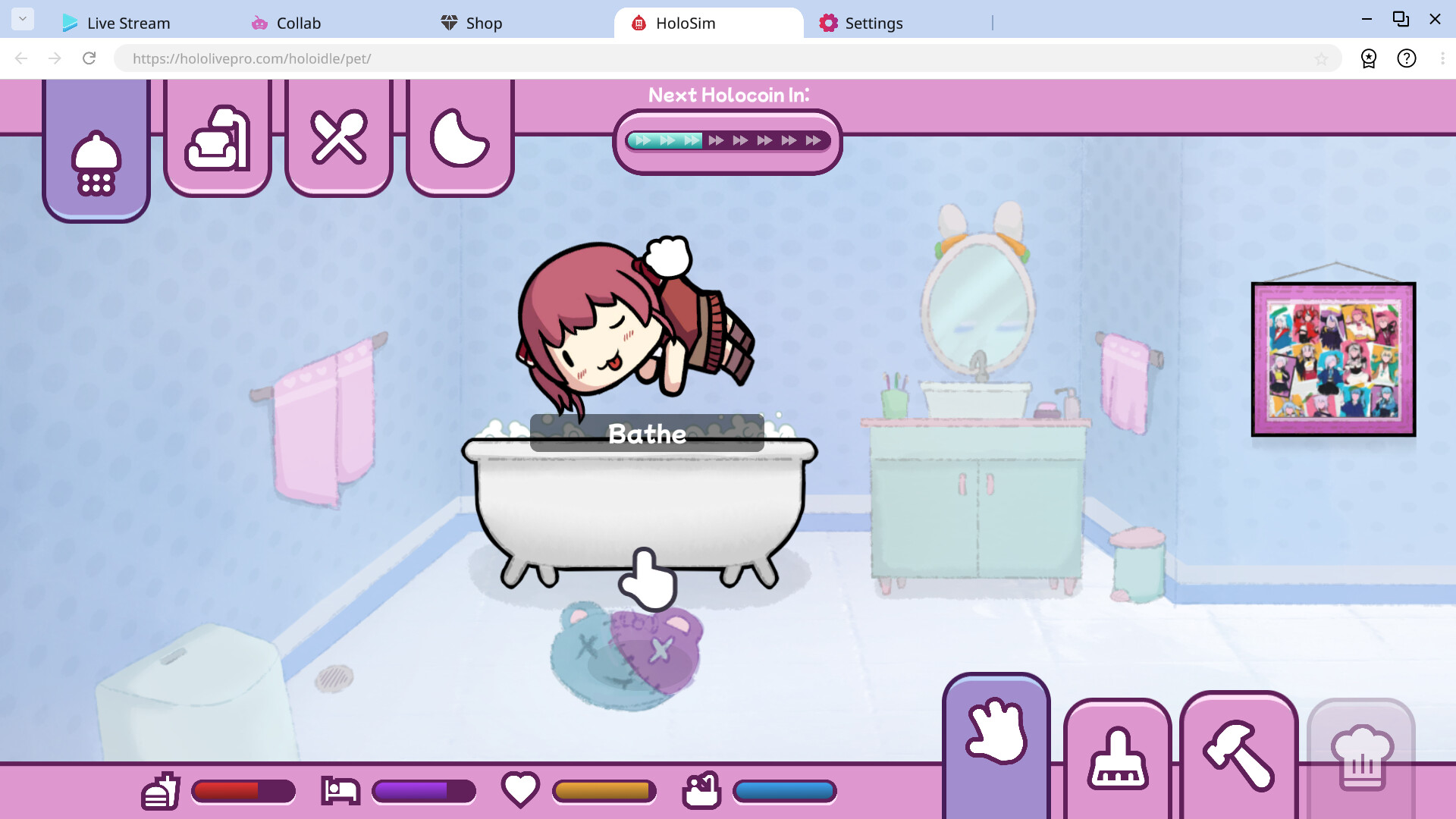 Holoidleのゲーム画面2