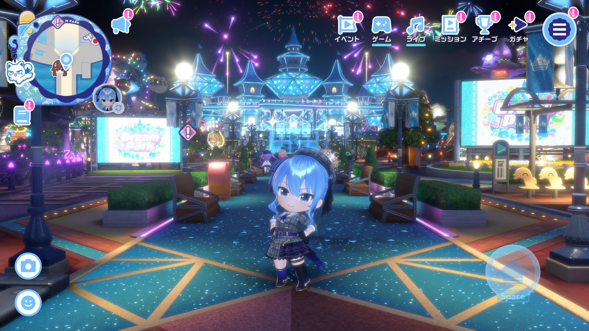 ホロライブドリームスのゲーム画面1